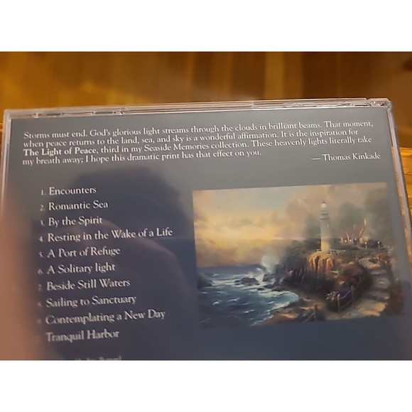 Thomas Kinkade CD DVD Set Mystic Sea Gift Tin Postcards - Picture 6 of 9